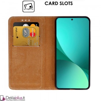 Telone grynos odos dėklas - raudonas (telefonams Xiaomi 12/12X) Telone grynos odos dėklas - raudonas (telefonams Xiaomi 12/12X)